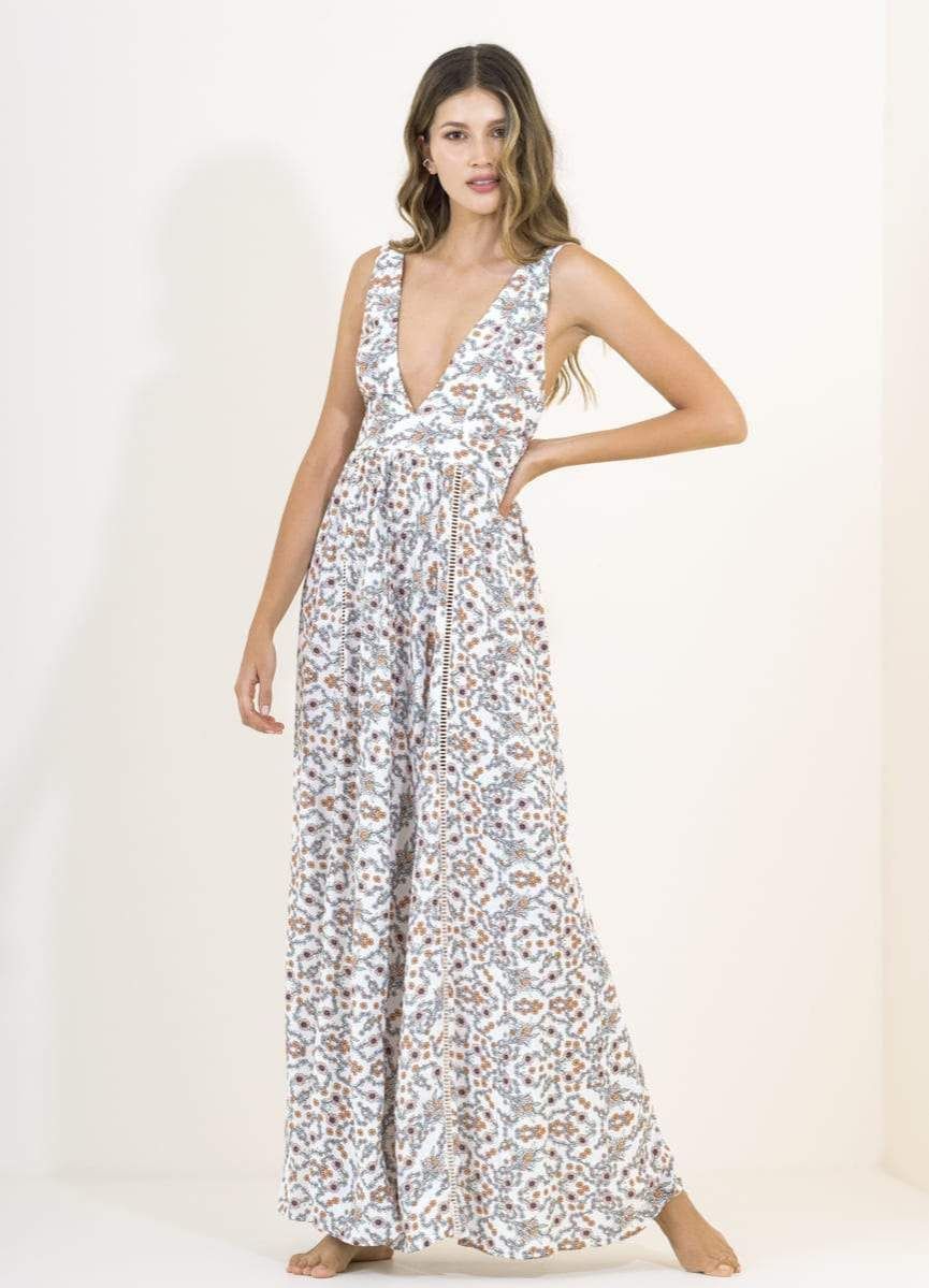 Maaji White Ditsy Glaring Long Dress sold by Maaji