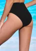 Maaji Midnight Black Suzy Q High Rise/High Leg Bikini Bottom sold by Maaji