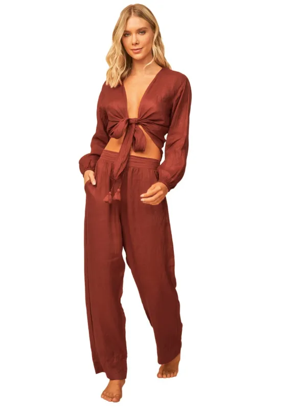 Maaji Burgundy Tori Beachwear Top sold by Maaji