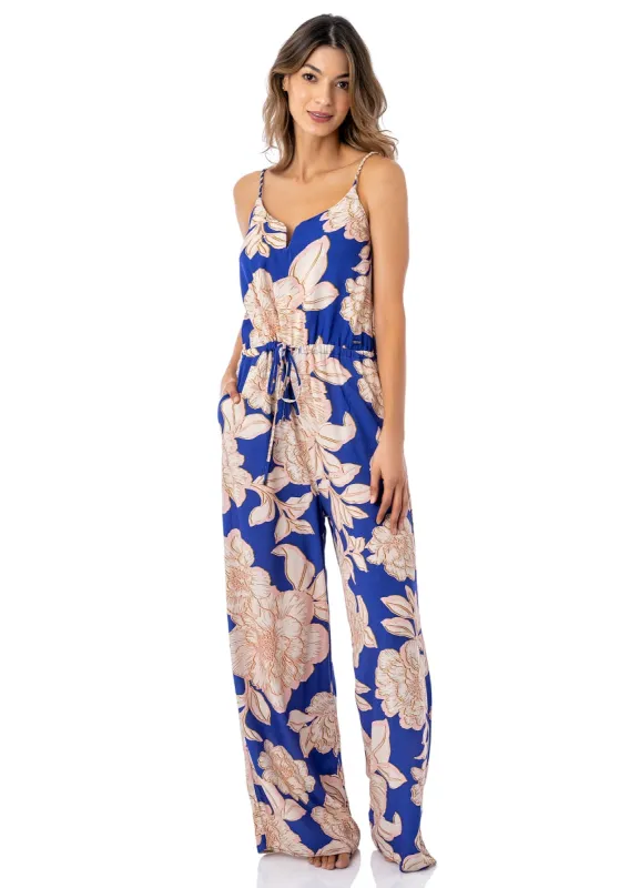 Maaji Blue Bouquet Arielle Beachwear Jumpsuit sold by Maaji