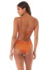 Maaji Satin Umber Parade Triangle Long Line Bikini Top sold by Maaji