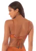 Maaji Satin Umber Parade Triangle Long Line Bikini Top sold by Maaji