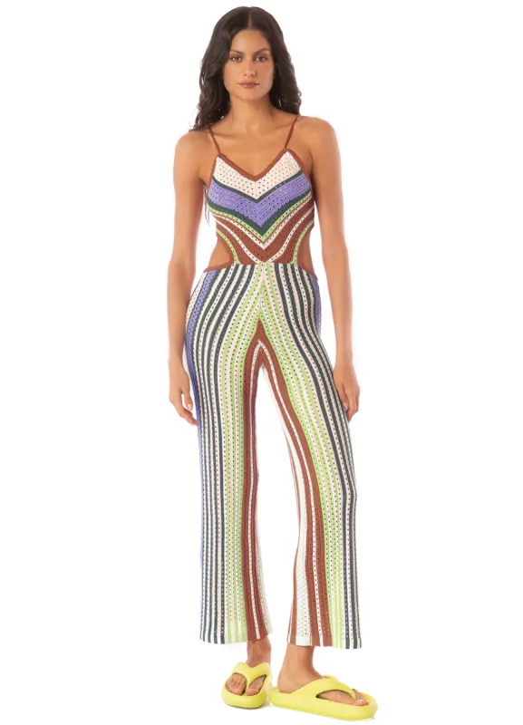 Maaji Roman Stripe Leave Jumpsuit sold by Maaji