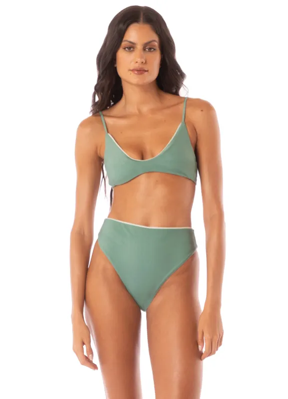 Maaji Shamrock Green Creta Classic Bralette Bikini Top sold by Maaji