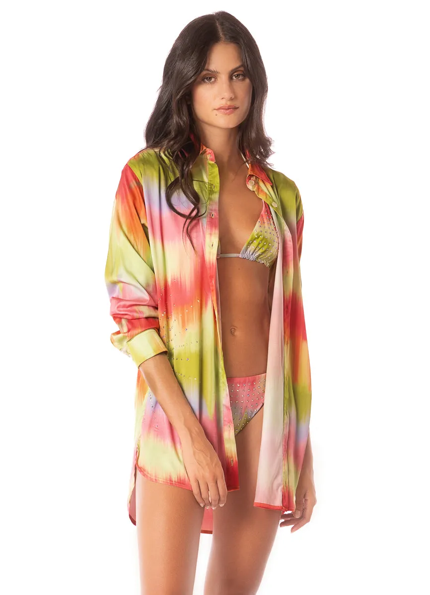 Maaji Lime Ombré Shibori Long Shirt sold by Maaji product image thumbnail 3