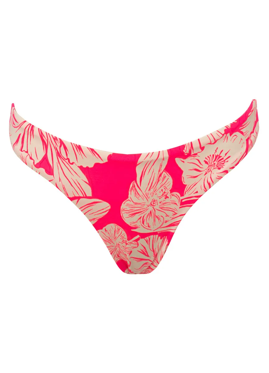 Maaji Pink Blossom Flirt Low Rise Thin Side Bikini Bottom sold by Maaji product image thumbnail 5