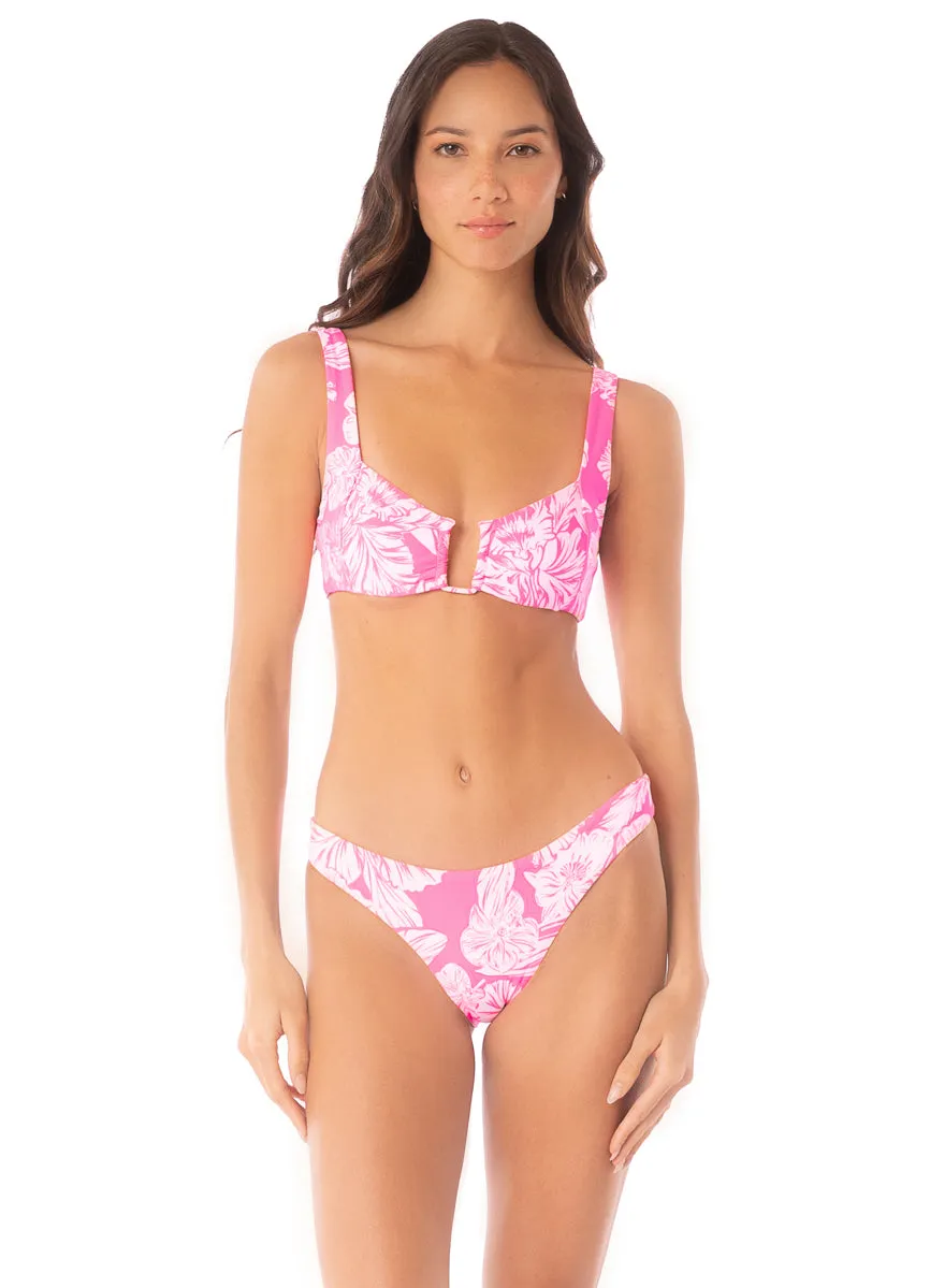Maaji Pink Blossom Flirt Low Rise Thin Side Bikini Bottom sold by Maaji product image thumbnail 2