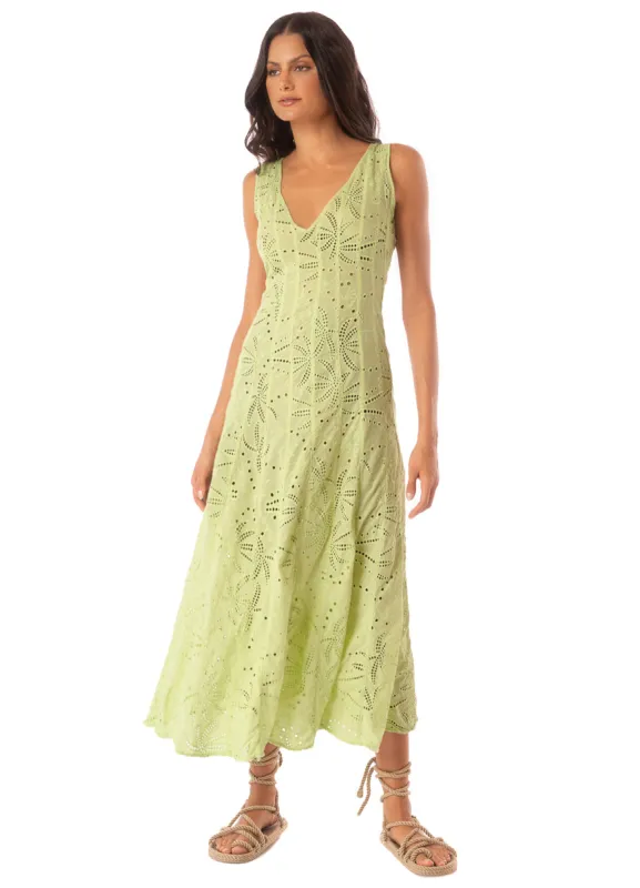 Maaji Palm Embroidery Geranium Long Dress sold by Maaji