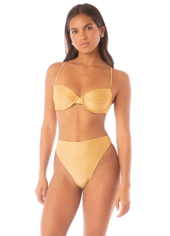 Maaji Creamy Gold Golden Underwire Bikini Top sold by Maaji