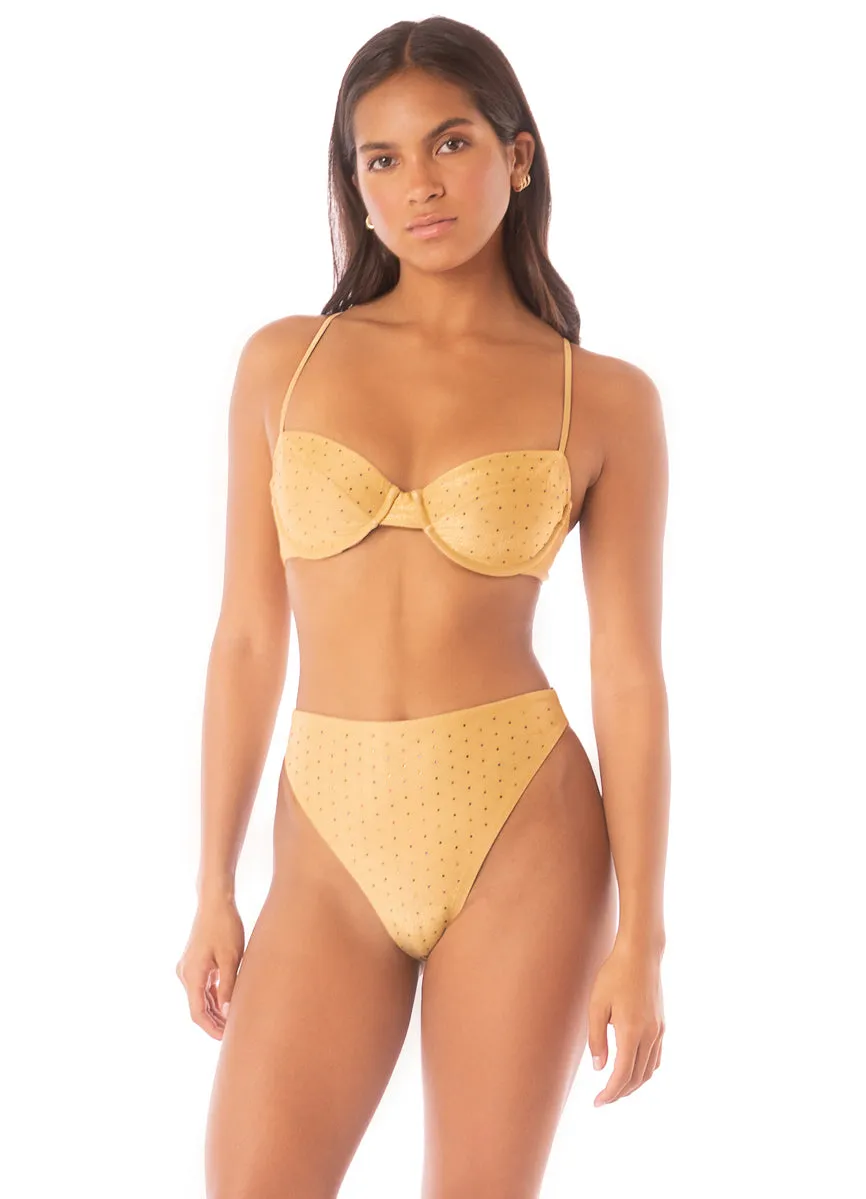 Maaji Creamy Gold Golden Underwire Bikini Top sold by Maaji