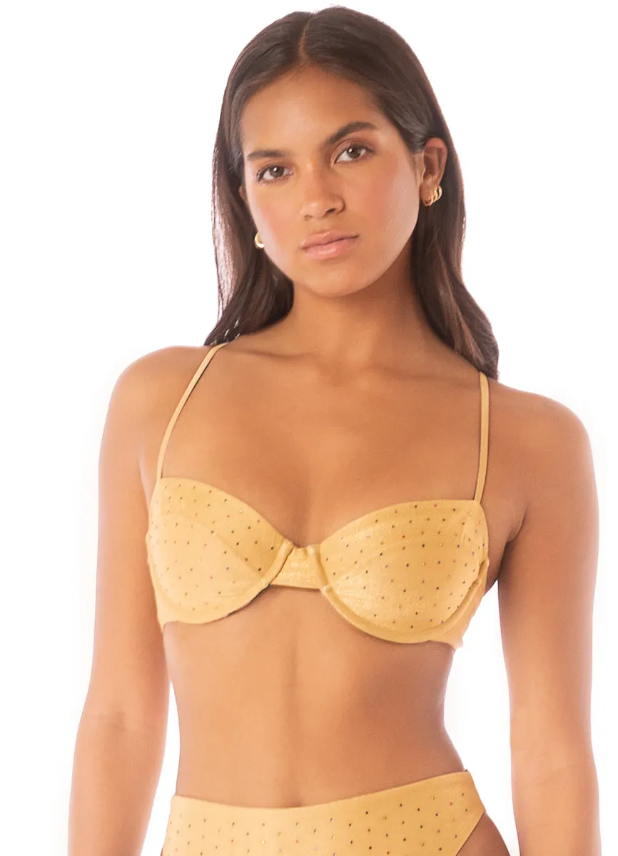 Maaji Creamy Gold Golden Underwire Bikini Top sold by Maaji product image thumbnail 3