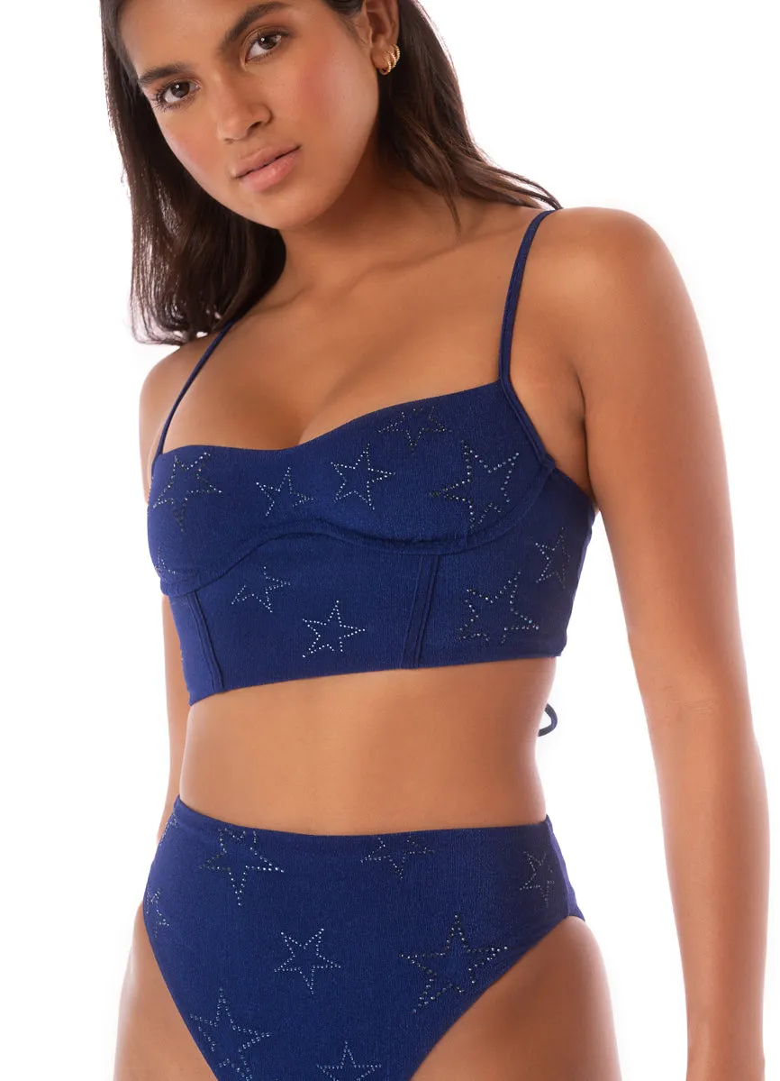 Maaji Midnight Blue Sully High Rise Classic Bikini Bottom sold by Maaji product image thumbnail 2