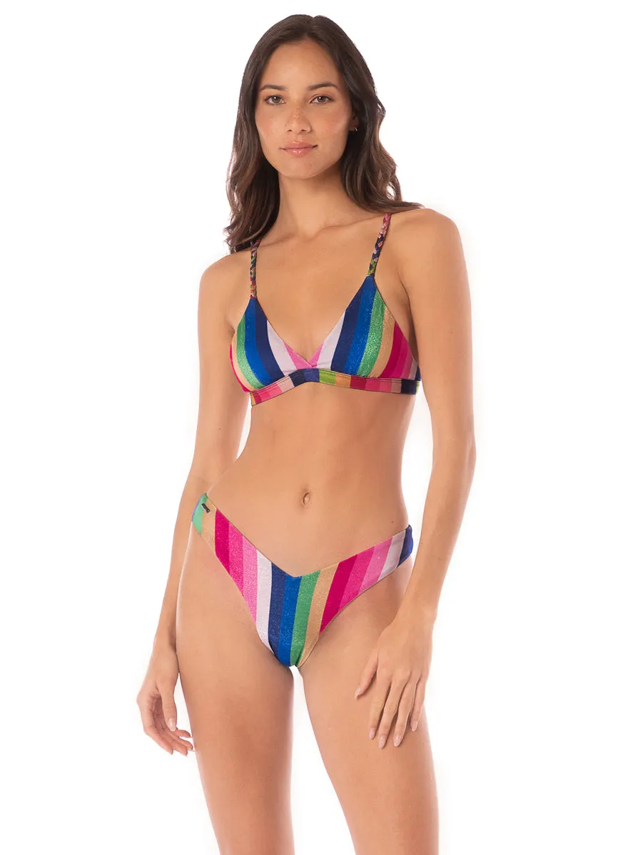 Maaji Candy Stripes Valerya Regular Rise Double V Bikini Bottom sold by Maaji product image thumbnail 2