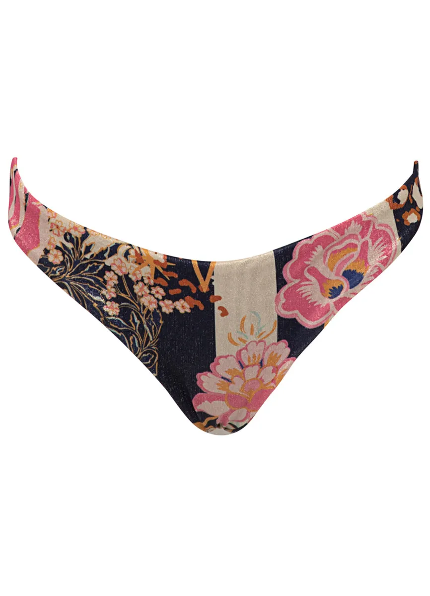 Maaji Patchwork Rose Flirt Low Rise Thin Side Bikini Bottom sold by Maaji product image thumbnail 5
