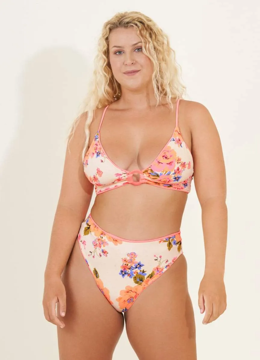 Maaji Coral Peony Shine Long Line Triangle Bikini Top sold by Maaji product image thumbnail 5