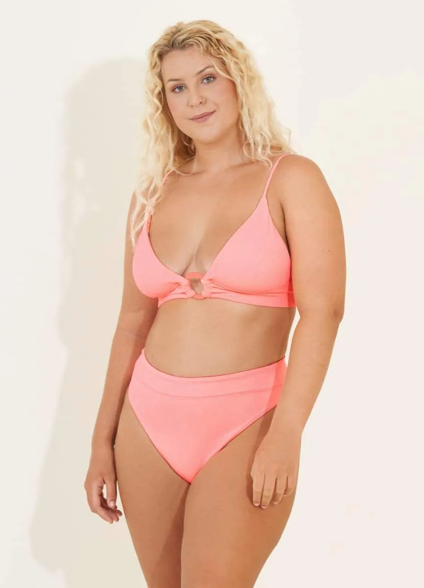 Maaji Coral Peony Shine Long Line Triangle Bikini Top sold by Maaji product image thumbnail 3