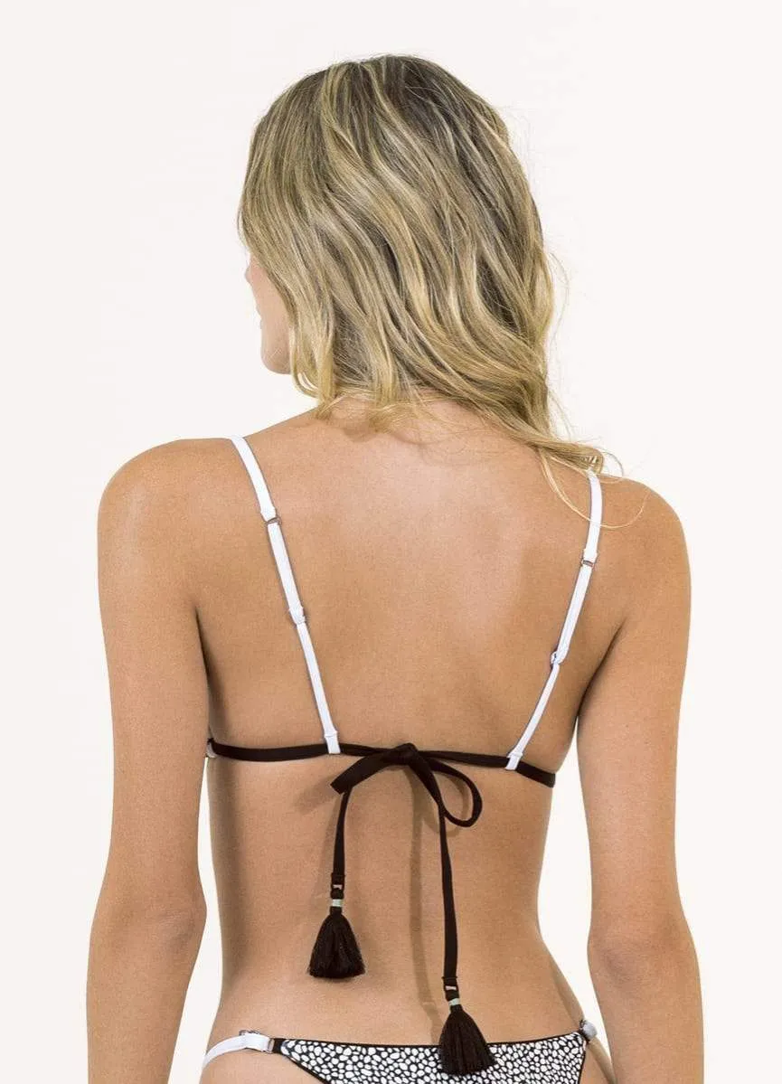 Maaji Olive Embroidered Arabelle Sliding Triangle Bikini Top sold by Maaji product image thumbnail 3