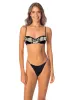 Maaji Midnight Ash Micro Midi Regular Rise Single Strap Bikini Bottom sold by Maaji