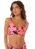 Maaji Blue Deep Criss Cross Triangle Long Line Bikini Top sold by Maaji