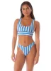 Maaji Azure Stripes Donna Bralette Long Line Bikini Top sold by Maaji