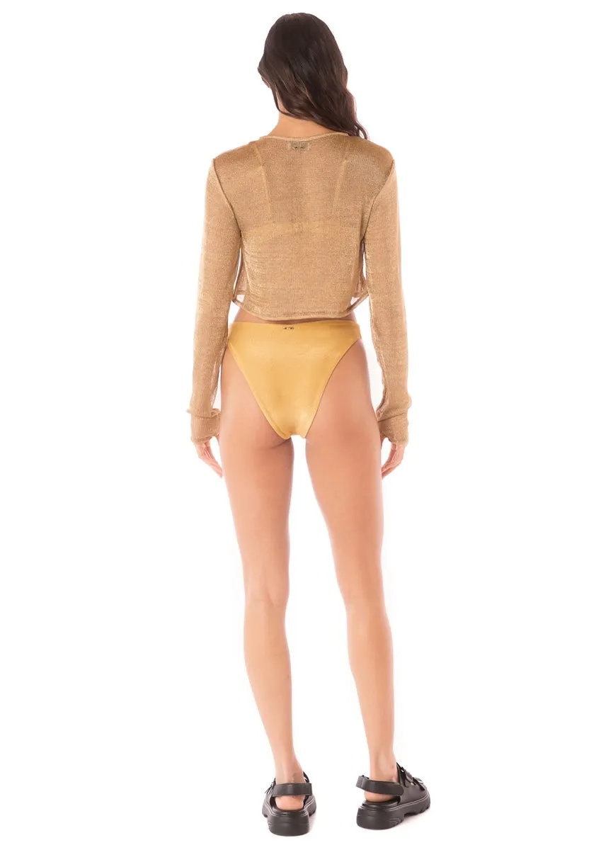 Maaji Golden Flake Zinnia Crop Top sold by Maaji product image thumbnail 5