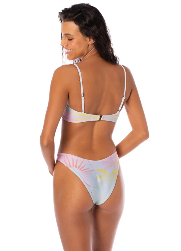 Maaji Mint Sunset Splendour Regular Rise Thin Side Bikini Bottom sold by Maaji