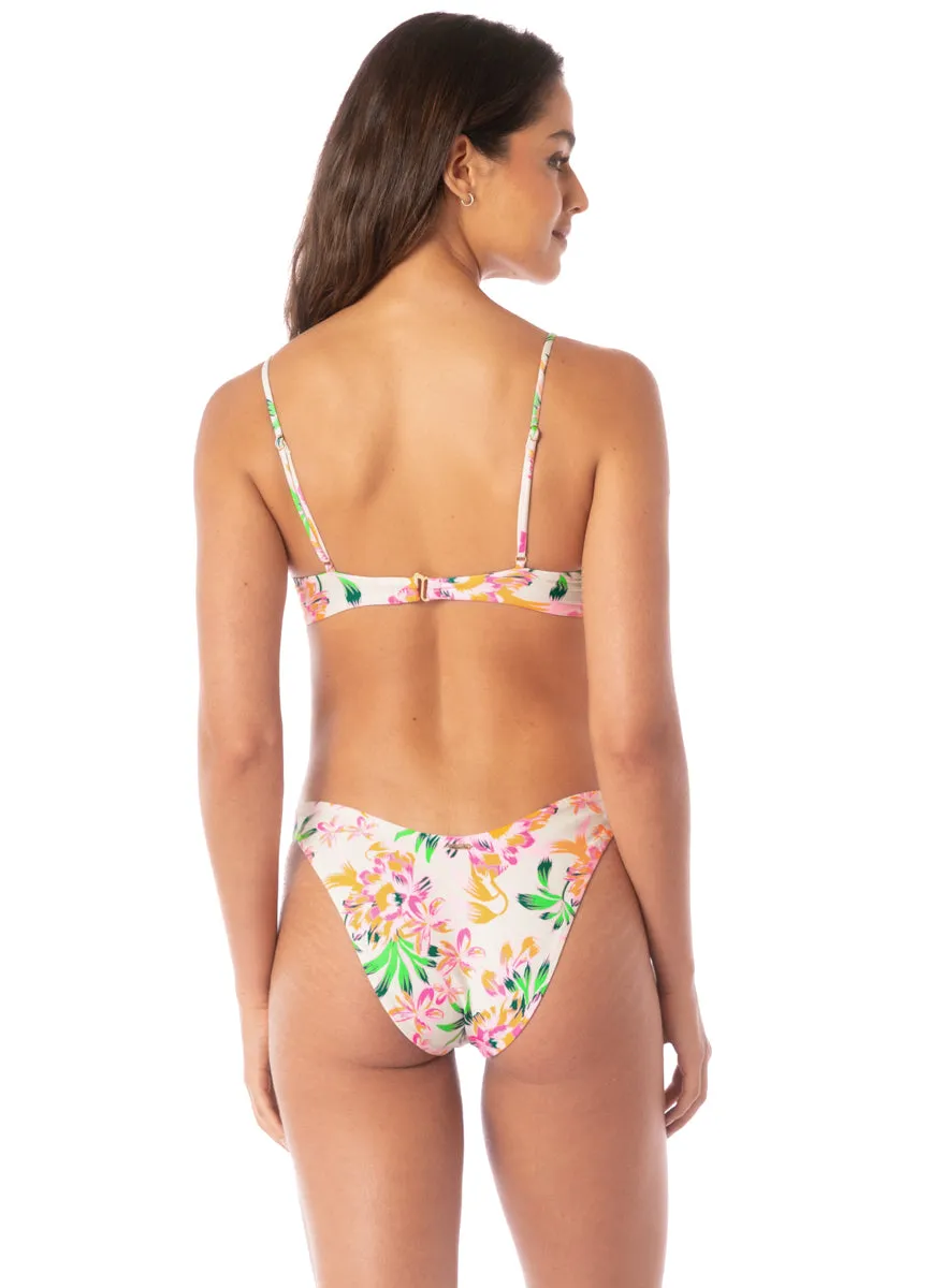 Maaji Bubbly Blossom Splendour Regular Rise Thin Side Bikini Bottom sold by Maaji
