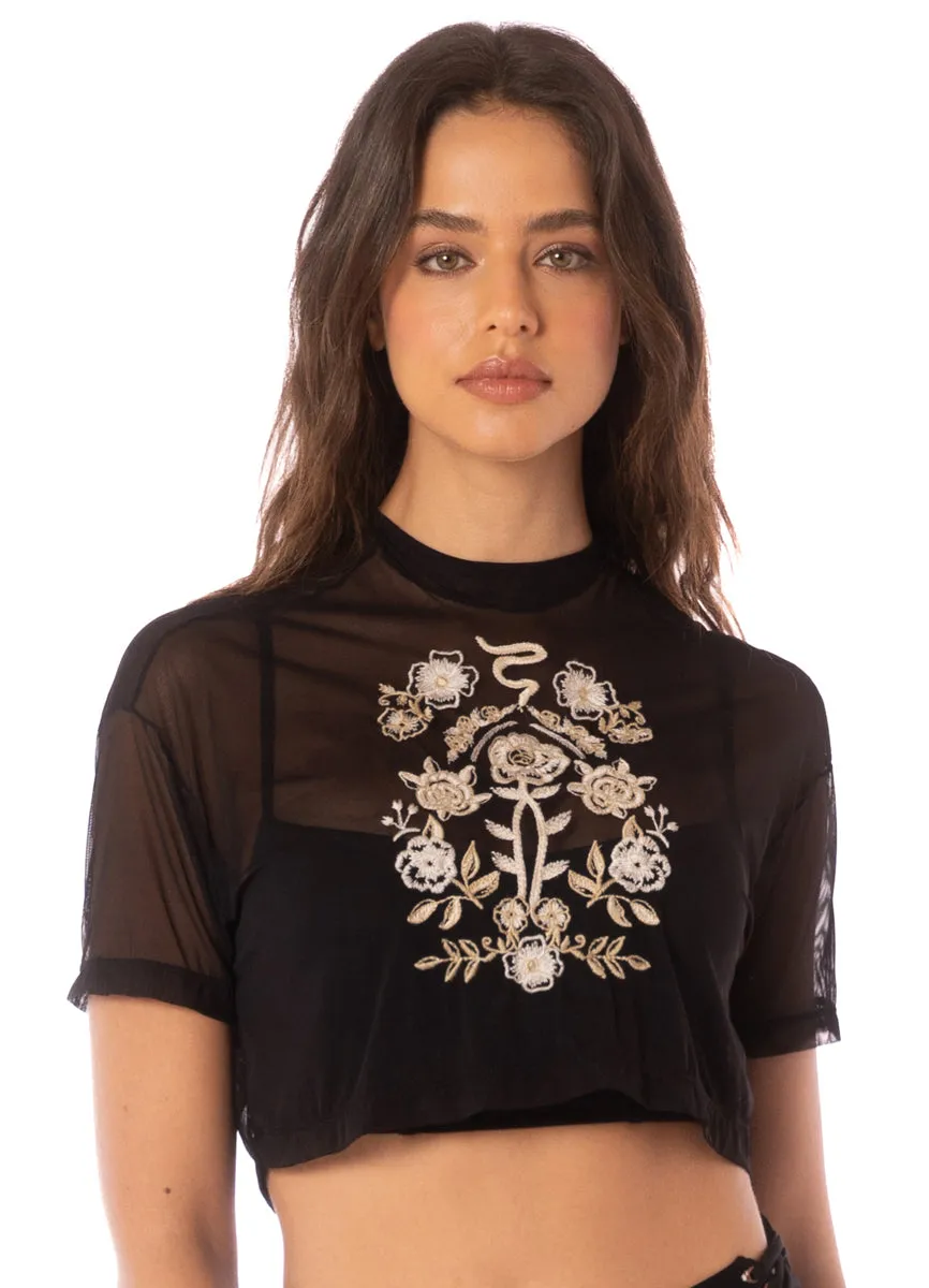 Maaji Onyx Black Free Beachwear Crop Top sold by Maaji product image thumbnail 4