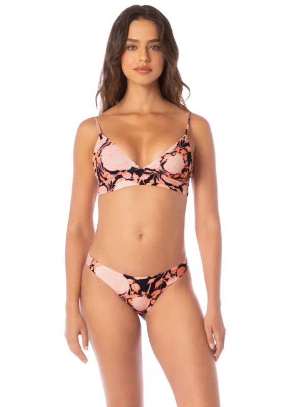 Maaji Rose Petals Copilot Long Line Triangle Bikini Top sold by Maaji