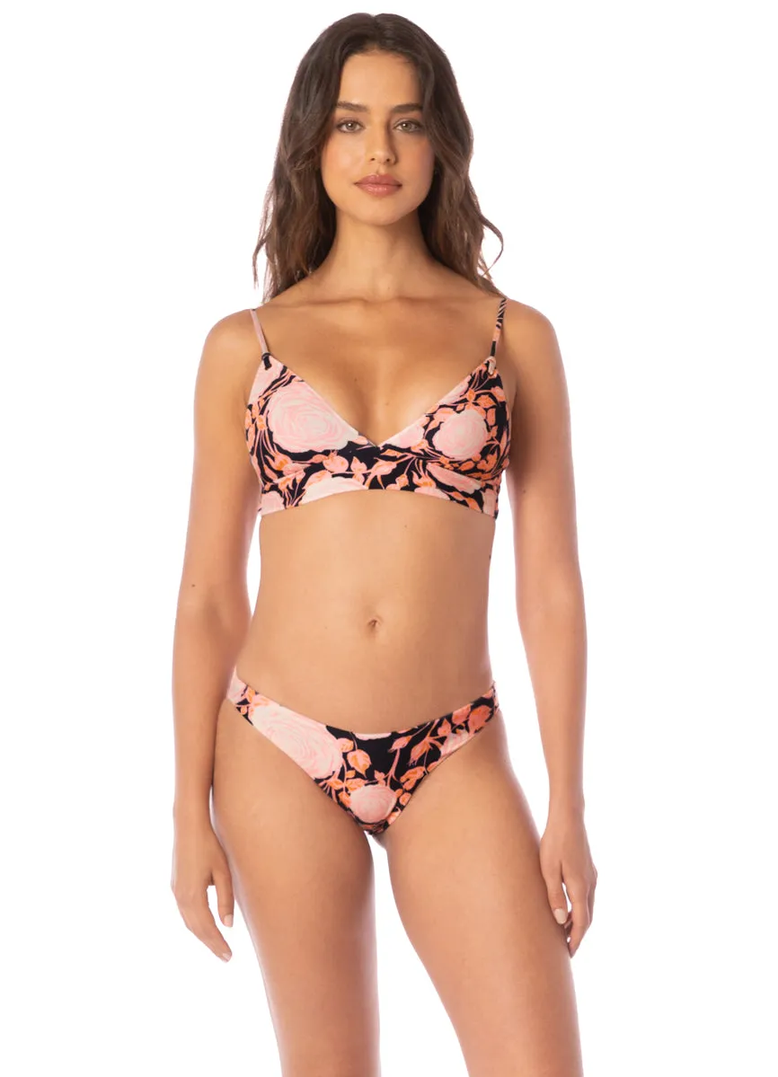 Maaji Rose Petals Copilot Long Line Triangle Bikini Top sold by Maaji