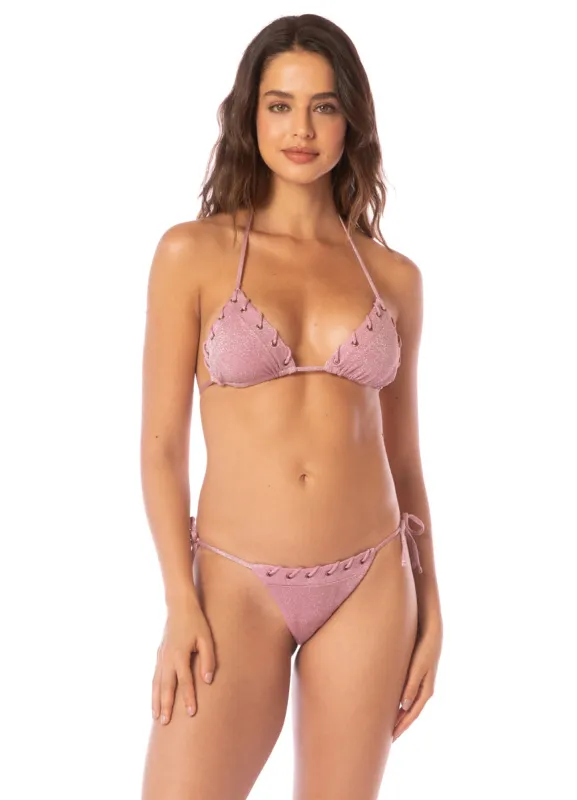 Maaji Blush Shine Maverick Sliding Triangle Bikini Top sold by Maaji