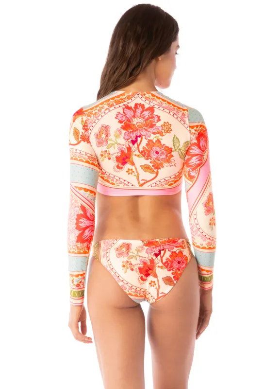 Maaji Floral Groove Flirt Low Rise Thin Side Bikini Bottom sold by Maaji