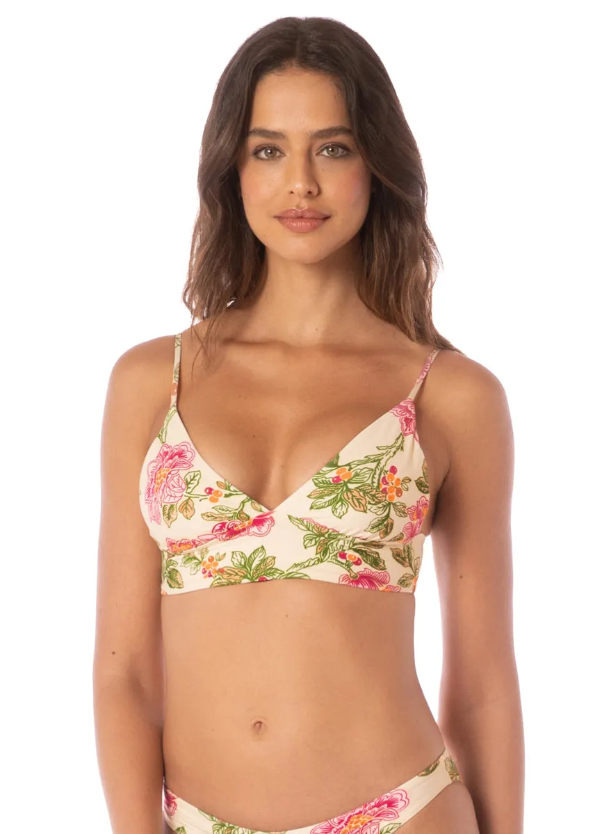 Maaji Retro Bloom Copilot Long Line Triangle Bikini Top sold by Maaji product image thumbnail 3