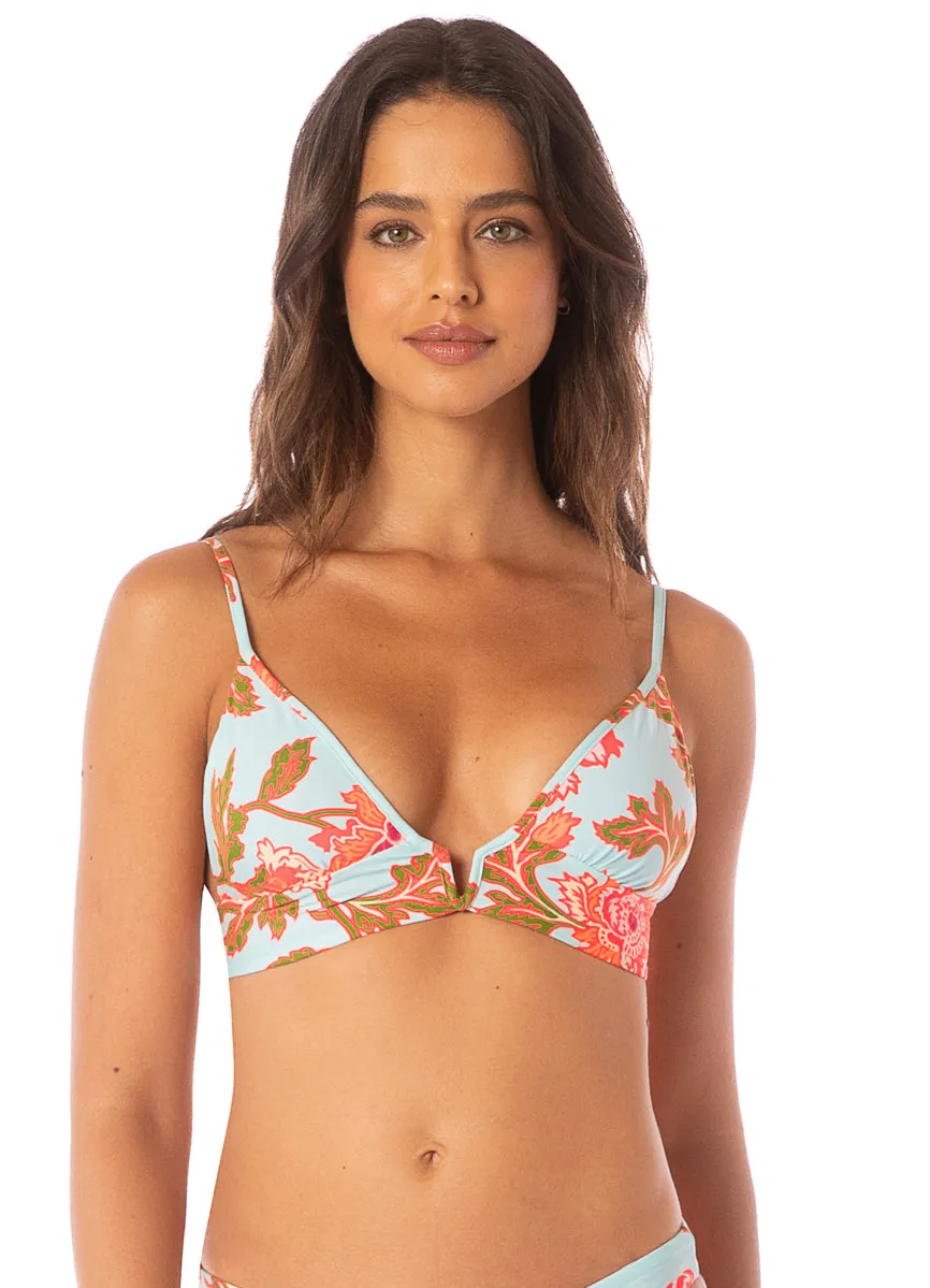 Maaji Floral Sky Paradiso Long Line Triangle Bikini Top sold by Maaji product image thumbnail 3
