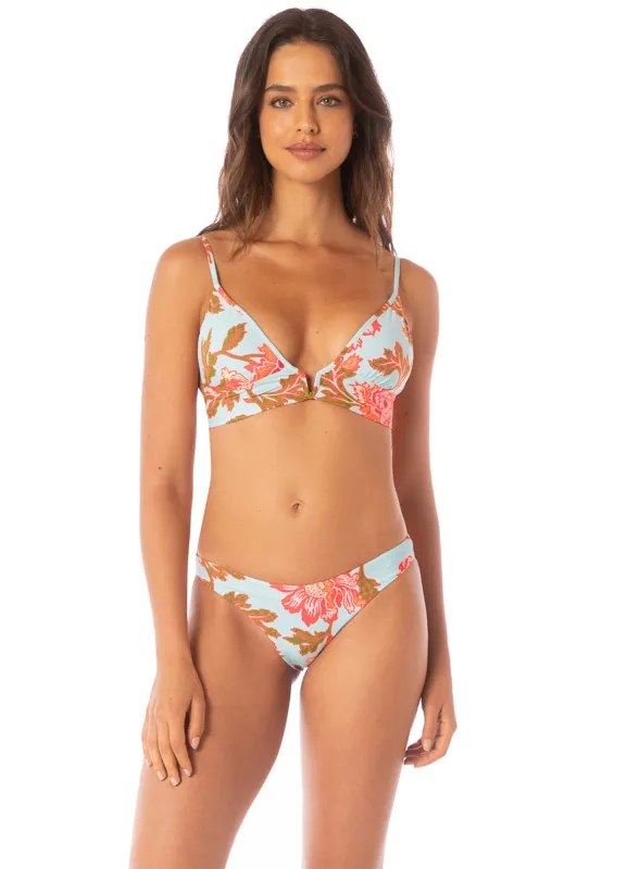 Maaji Floral Sky Paradiso Long Line Triangle Bikini Top sold by Maaji