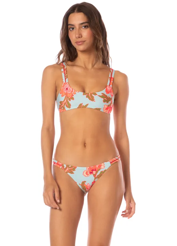 Maaji Floral Sky Nalai Sporty Bralette Bikini Top made by Maaji