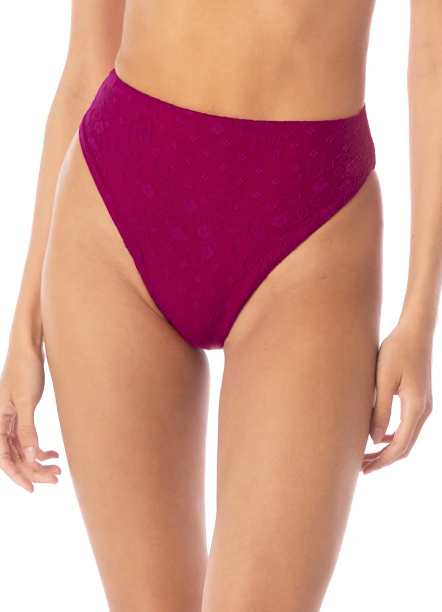 Maaji Bom Bom Pink Sully High Rise Classic Bikini Bottom sold by Maaji product image thumbnail 3