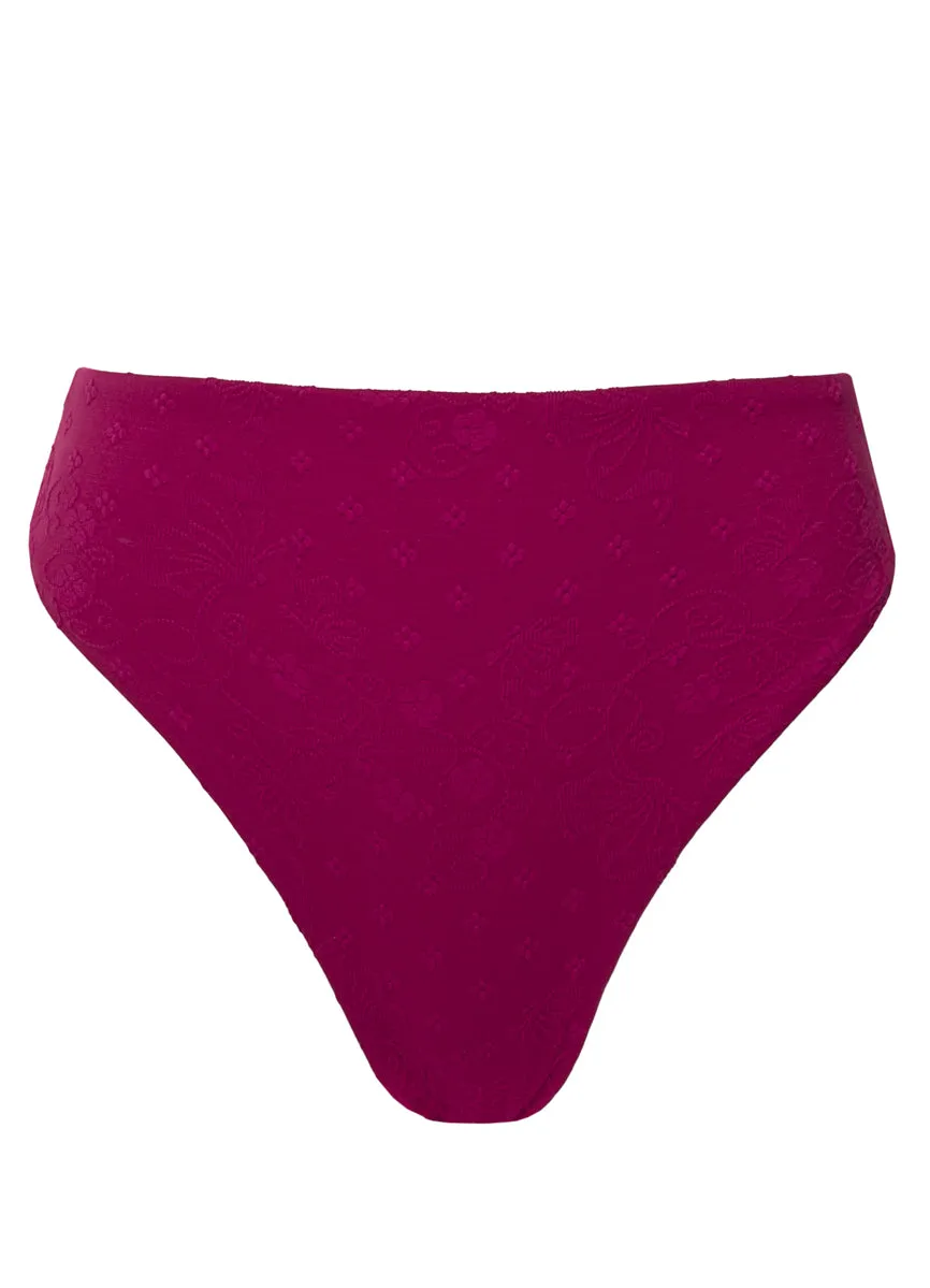 Maaji Bom Bom Pink Sully High Rise Classic Bikini Bottom sold by Maaji product image thumbnail 5
