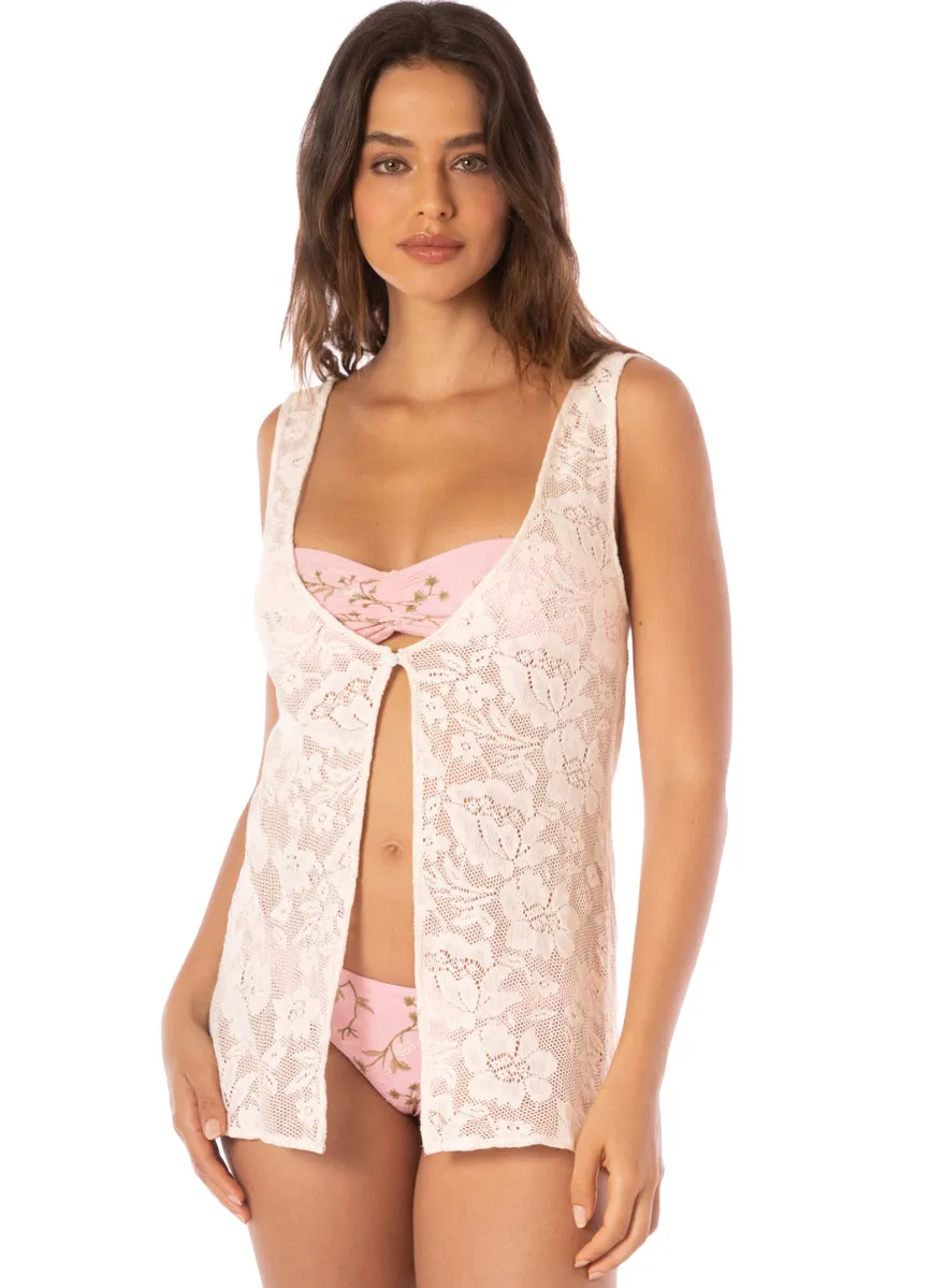 Maaji Floralwhite Lace Ade Beachwear Crop Top sold by Maaji product image thumbnail 3