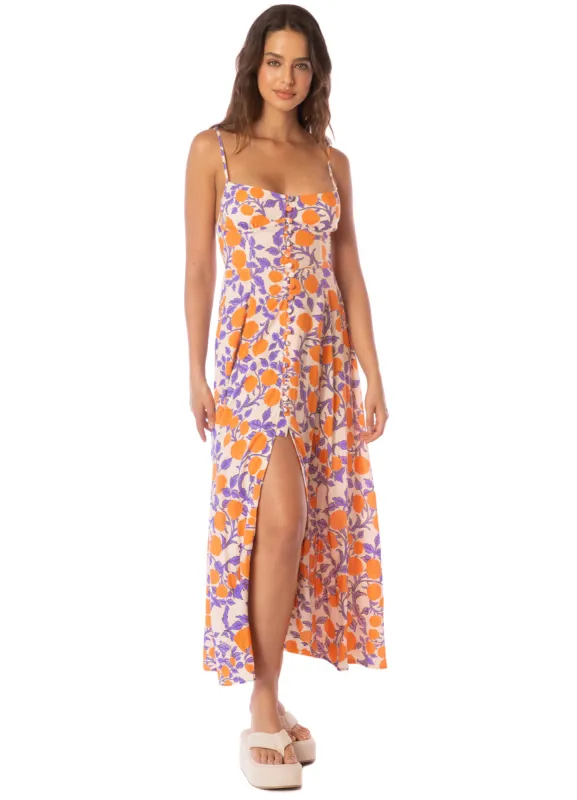 Maaji Western Orange Flower Sia Long Dress sold by Maaji