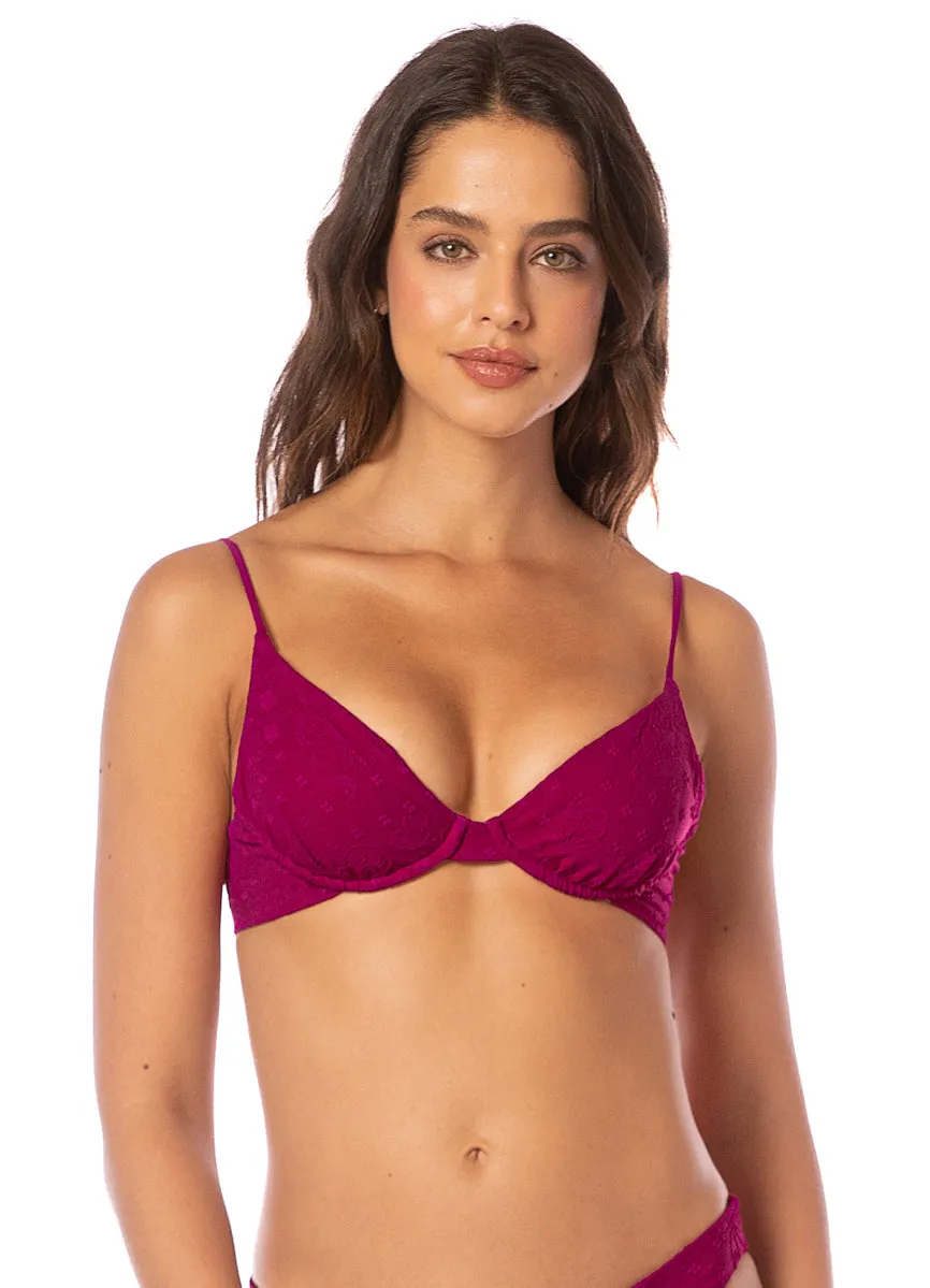 Maaji Bom Bom Pink Dainty Unmolded Underwire Bikini Top sold by Maaji product image thumbnail 5