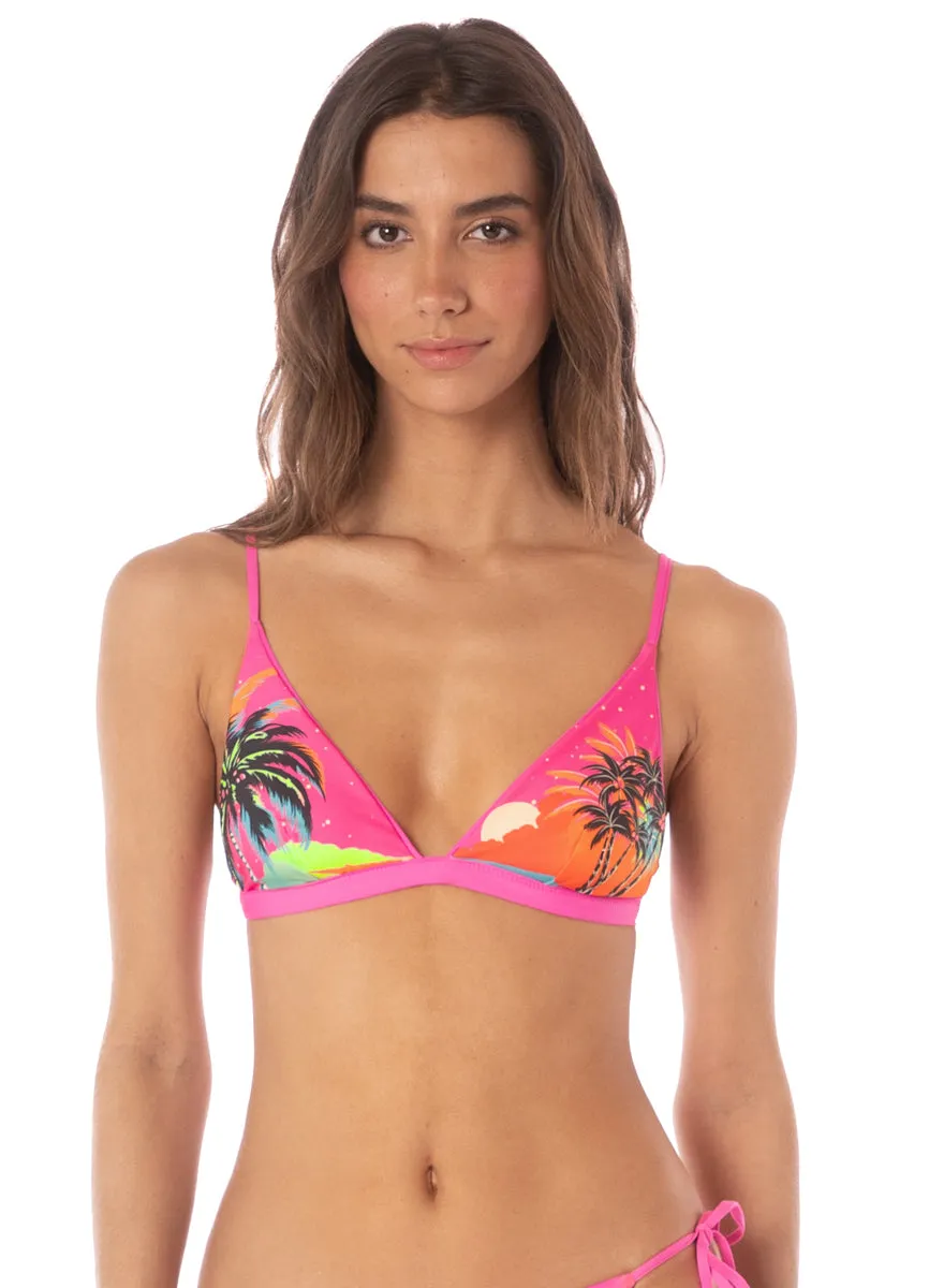 Maaji Poppy Pink Ivy Fixed Triangle Bikini Top sold by Maaji product image thumbnail 3