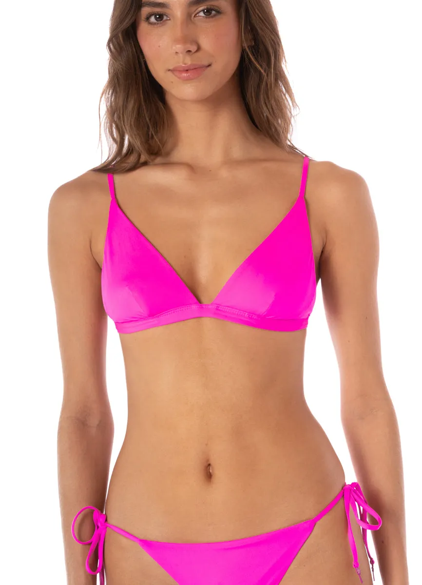 Maaji Poppy Pink Ivy Fixed Triangle Bikini Top sold by Maaji product image thumbnail 2