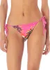 Maaji Poppy Pink Sunning Low Rise Tie Side Bikini Bottom sold by Maaji