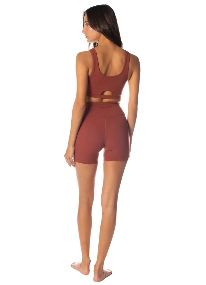 Maaji Floriated Blaze Blooming Heart High Rise Biker Short sold by Maaji product image thumbnail 2