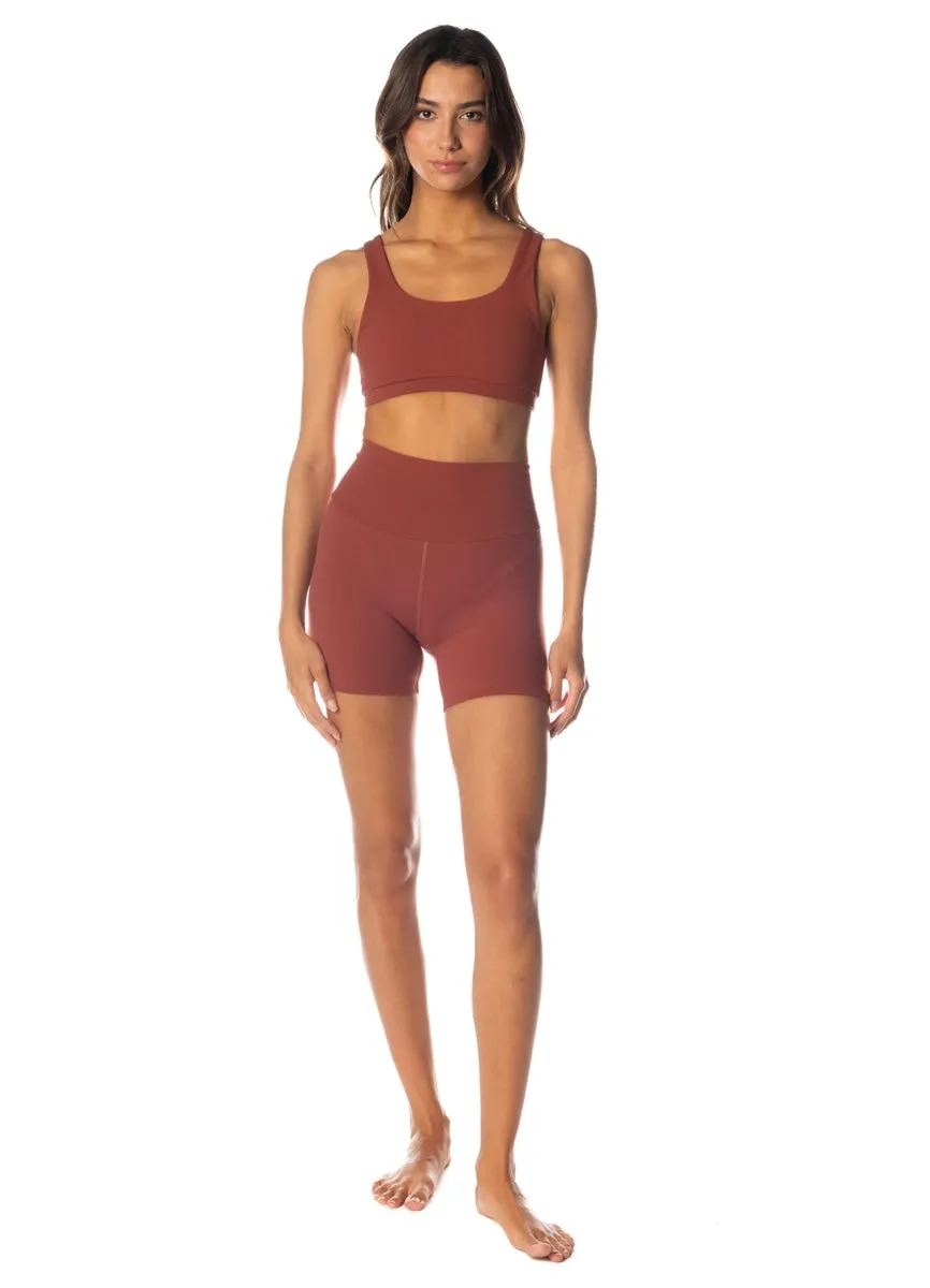 Maaji Floriated Blaze Blooming Heart High Rise Biker Short sold by Maaji