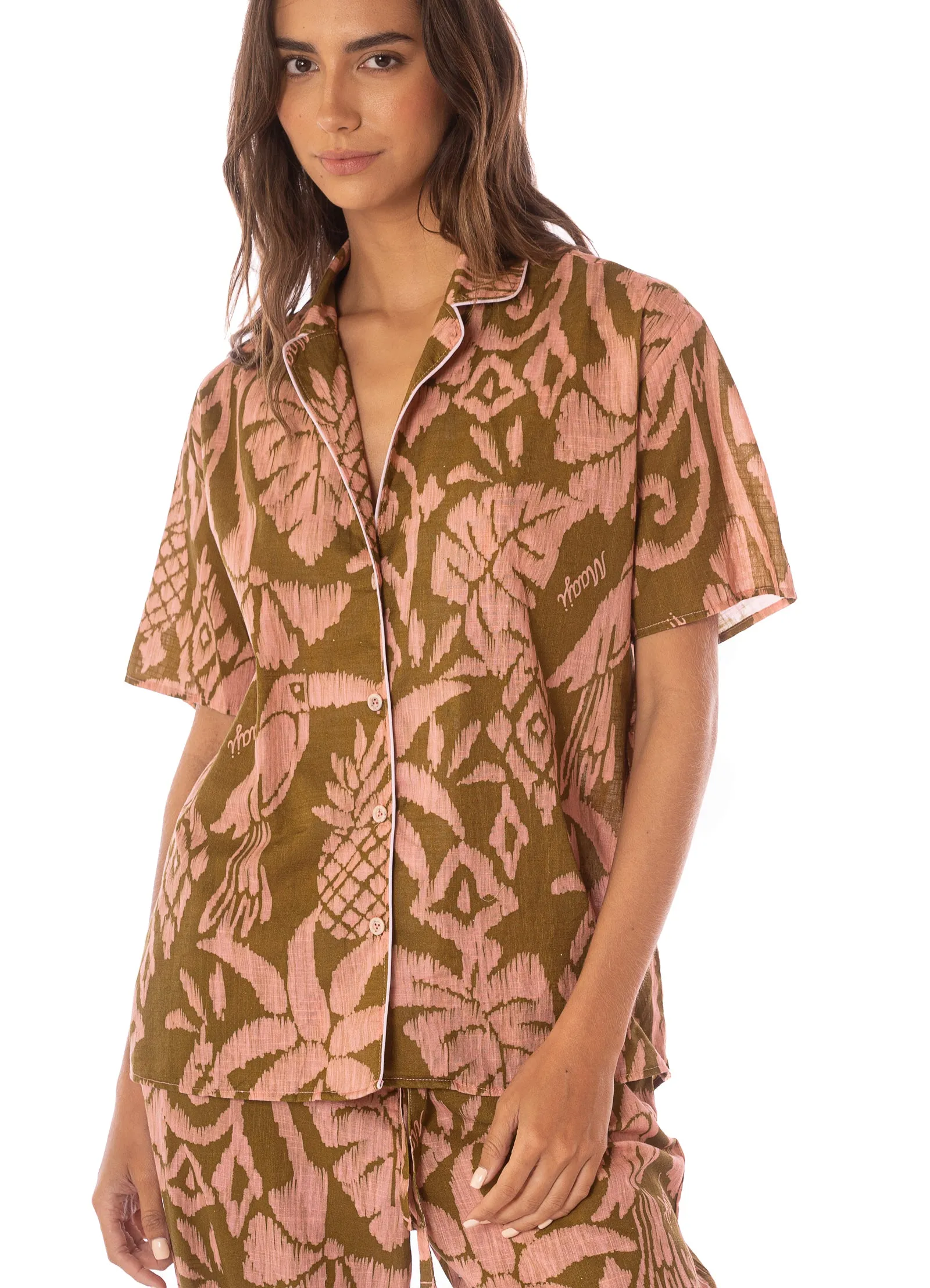 Maaji Batik Jungle Kameli Short Sleeve Pant Set sold by Maaji product image thumbnail 3
