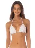 Maaji White Whisper Balmy Sliding Triangle Bikini Top sold by Maaji