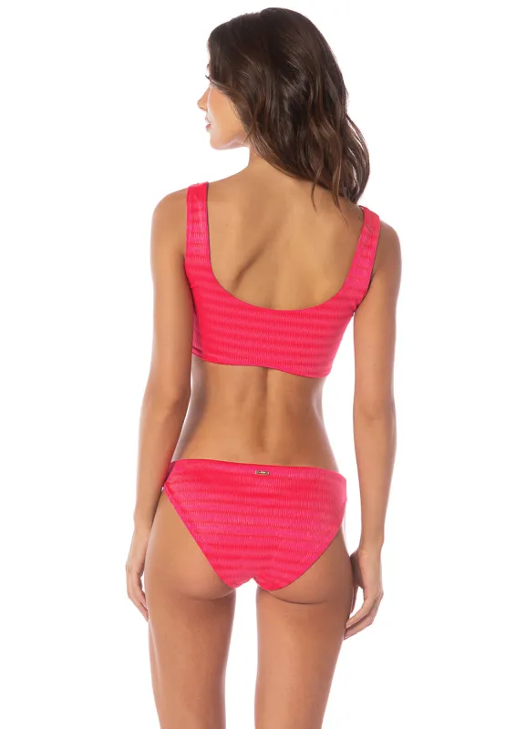 Maaji Lightpink Flowerbed Flirt  Low Rise Thin Side Bikini Bottom sold by Maaji