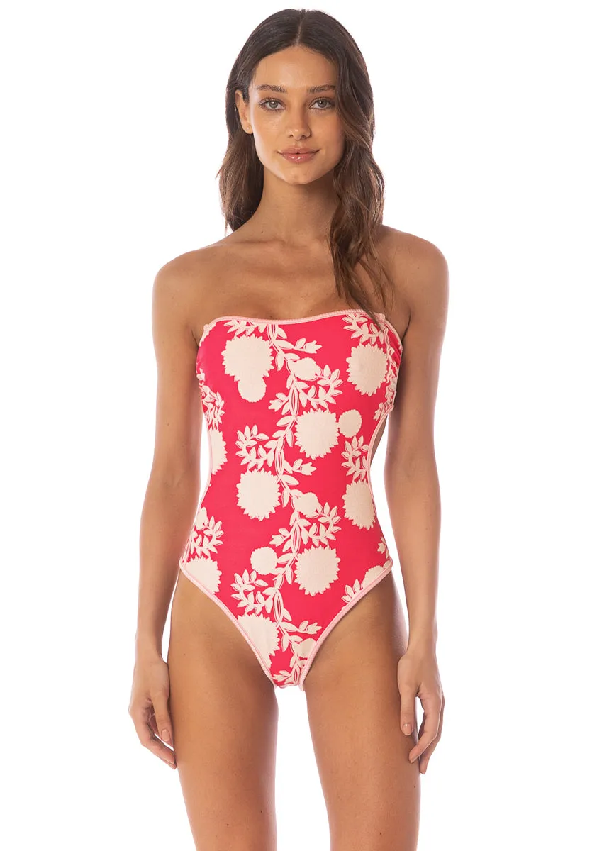 Maaji Lightpink Flowerbed Cirsium Cheeky Cut Bandeau One Piece sold by Maaji product image thumbnail 3